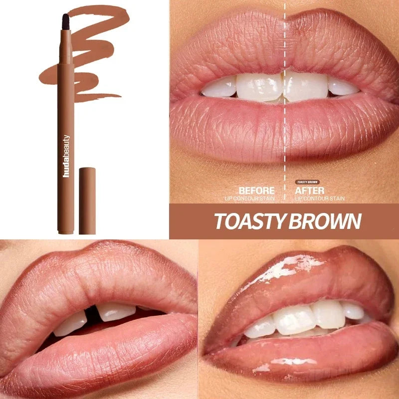 Huda Beauty Blush Filter soft glow liquid blush and shiny lip gloss in cotton candy and bubblegum shades, with a concealer and lipstick.