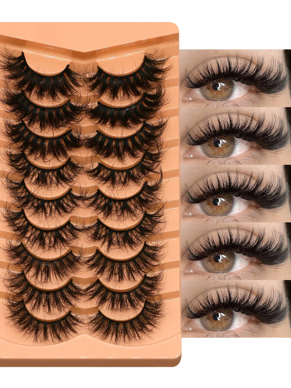 Blushimmer Cat Eyelashes Fluffy 3D Mink false lashes with natural look, lightweight, reusable for daily, party, or wedding makeup.