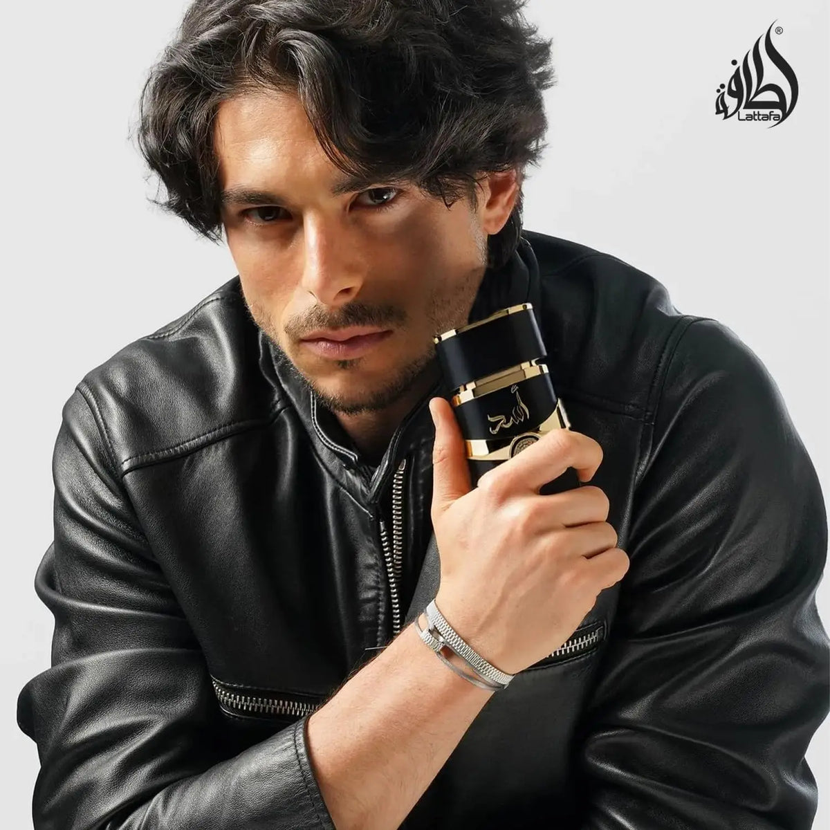 Lattafa Asad unisex Eau De Parfum spray by Blushimmer, 3.4 oz, long-lasting Arabian fragrance with natural floral and spicy notes.
