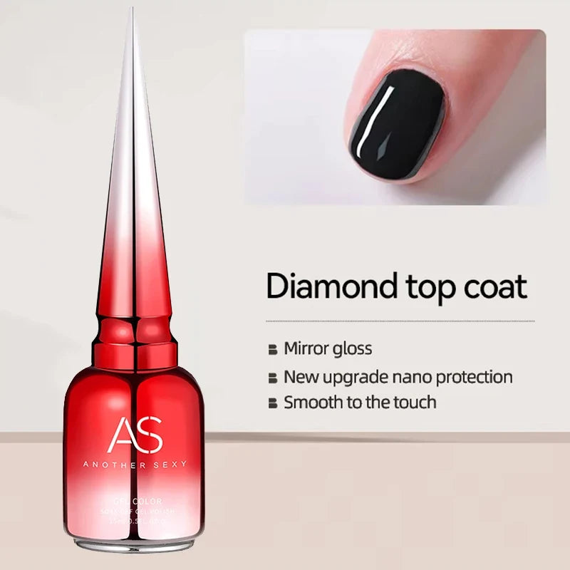 Blushimmer AS 15ml transfer foil gel nail polish with star sticker design, soak-off UV/LED gel, fast-drying, stamp and glue gel.