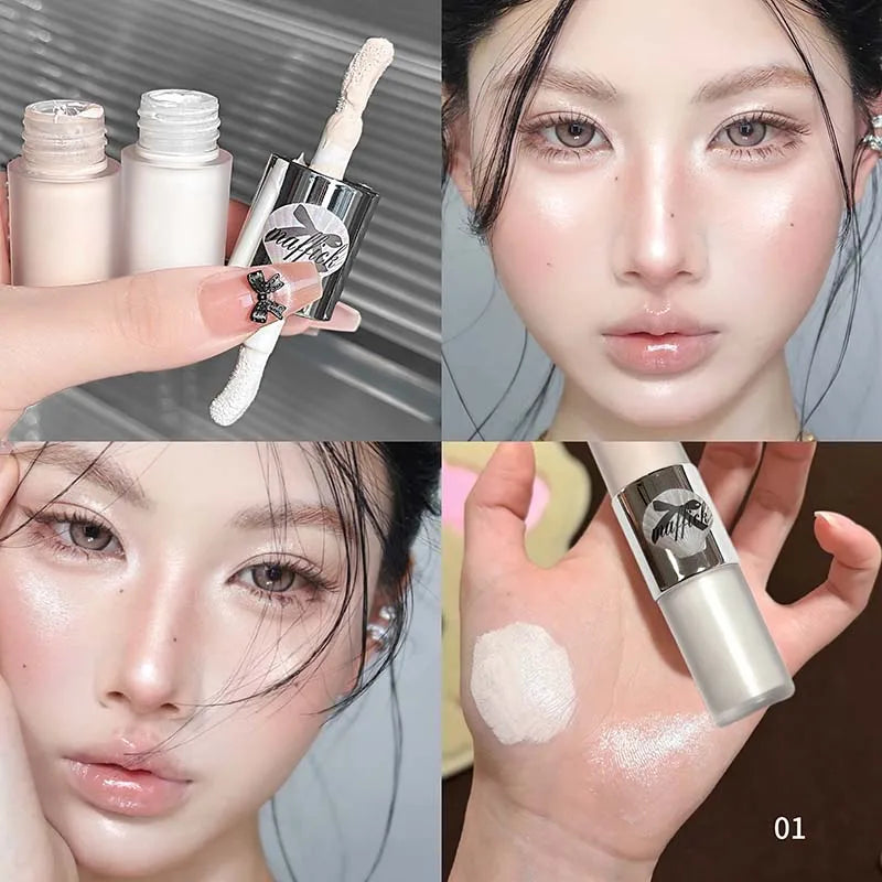 Blushimmer double-head liquid contour and highlighter stick in gray brown for waterproof nose shadow and natural bronzer makeup application