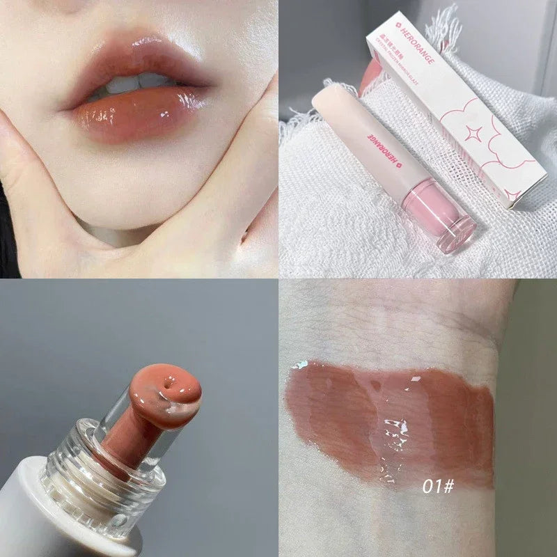 Blushimmer Crystal Jelly Lip Gloss mirror water liquid lipstick with moisturizing, long-lasting, sexy lip plumper and lip tint.