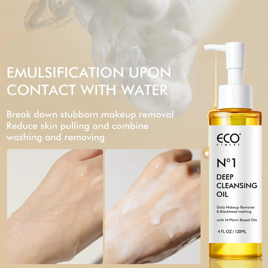 Blushimmer 120ml jojoba oil makeup remover bottle, deep cleansing for all skin types, with natural oil formulation