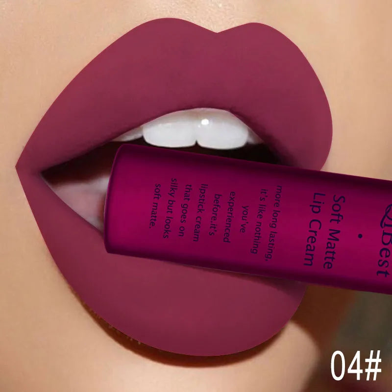 Blushimmer hot velvet matte nude lip gloss with long-lasting, waterproof liquid lipstick in a sexy nude red shade.