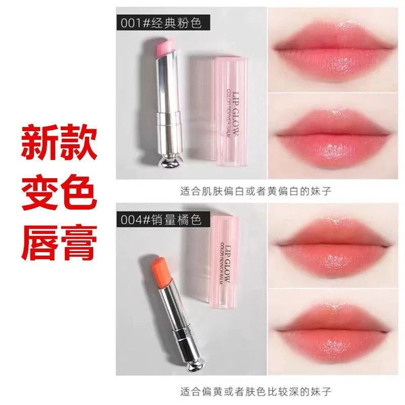 Blushimmer 3-piece color changing lipstick set, moisturizing, waterproof, with vibrant, shifting hues in a sleek packaging
