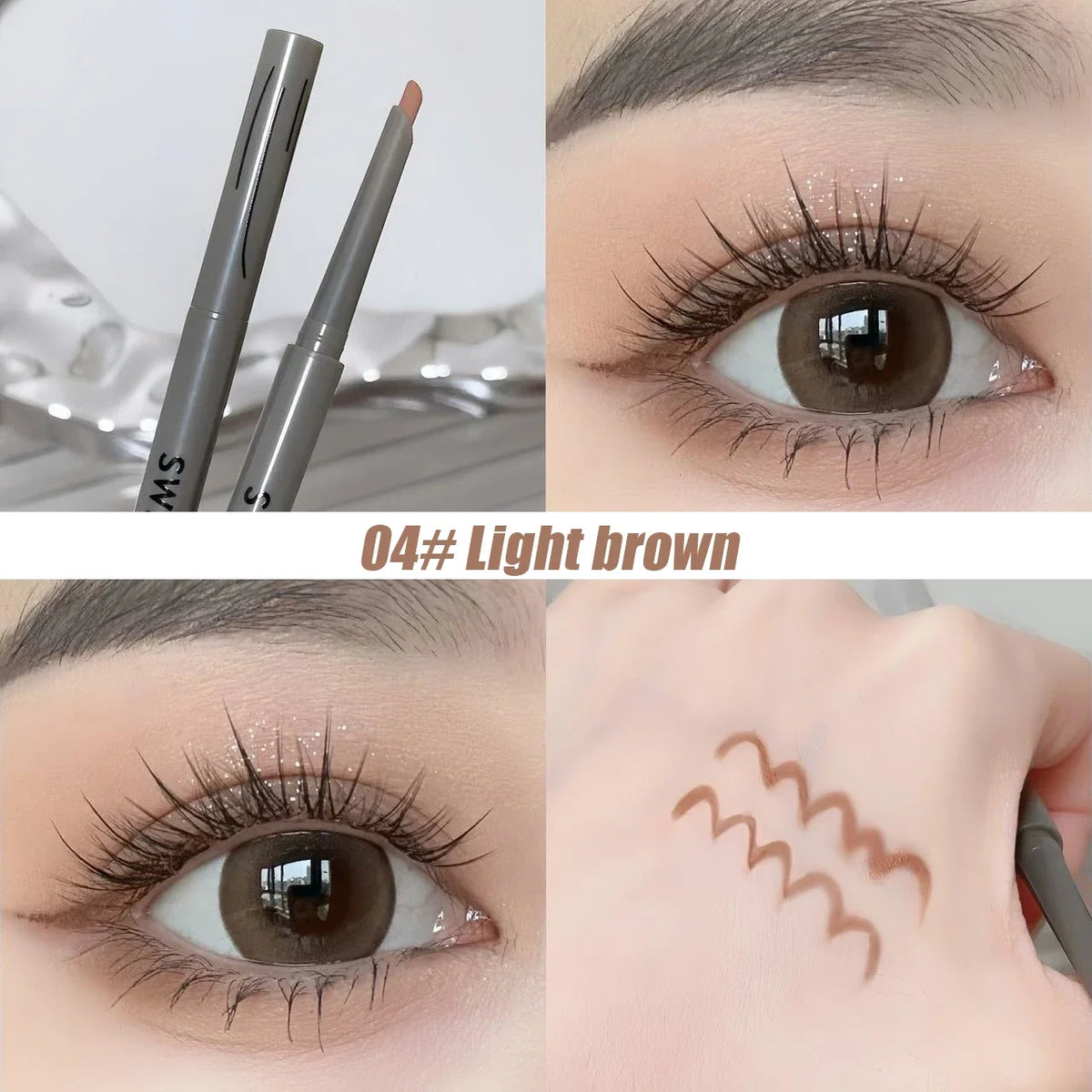 Blushimmer silky long-lasting wine red eyeliner pencil with waterproof, matte finish and easy-to-apply eye makeup.