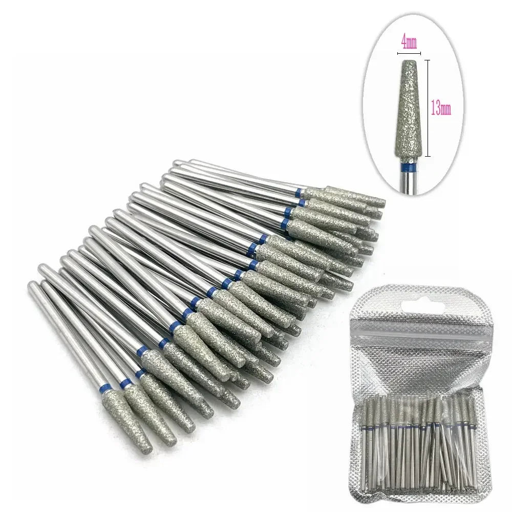 50pc Diamond Nail Drill Cuticle Clean Bit Set Milling Cutter for Manicure Electric Bits Accessories Dead Skin Remove Tool