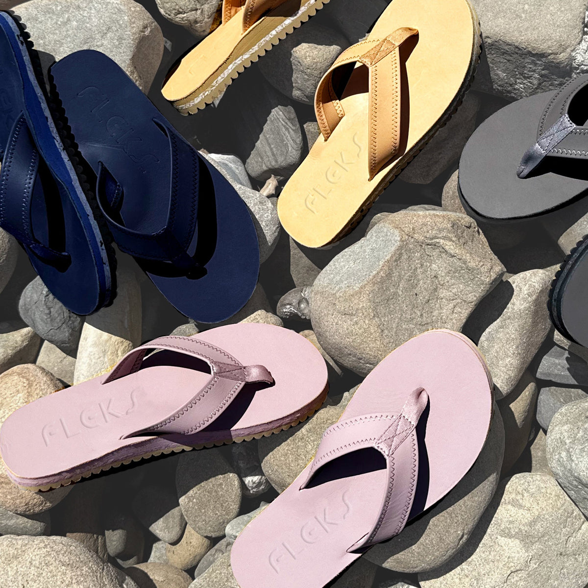 Fleks Seagrove Flip Flop in deep blue sea color, featuring comfortable straps and casual summer style.