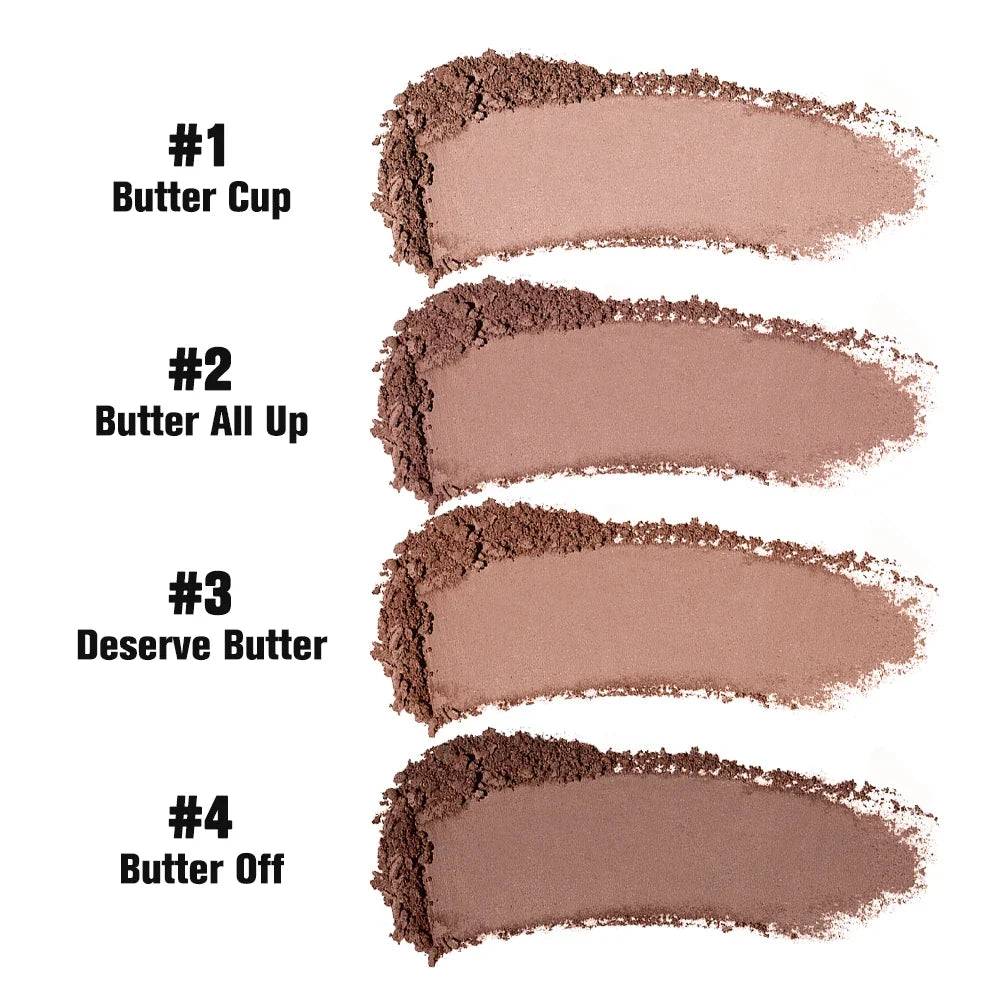 Blushimmer bronzer makeup contour sticks for face, featuring matte shading and illuminators in a powder palette.