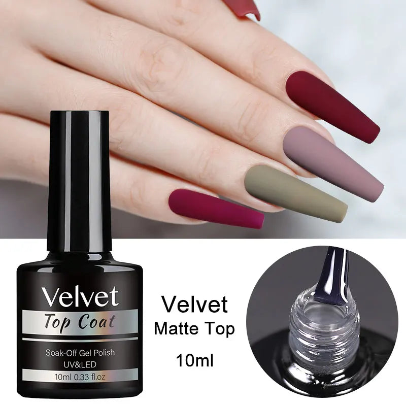 Blushimmer Clou Beaute 15ml neon red, black, white, green gel nail polish with velvet top coat and semi-permanent finish.