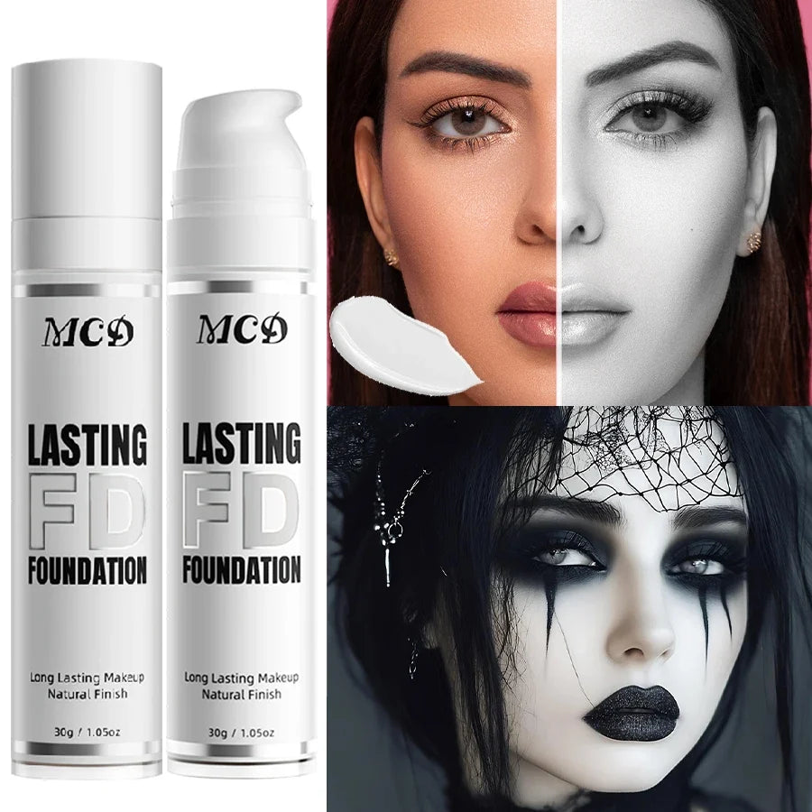 1PC Pure White Liquid Foundation for COS stage Makeup Long-lasting concealer Mixable Pure White Base Foundation Adjuster Lighte