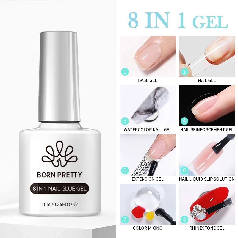 Blushimmer Born Pretty 10ml Fruit Purple Grape Cat Magnetic Gel Nail Polish with whitening guava glass beads, vibrant purple color.