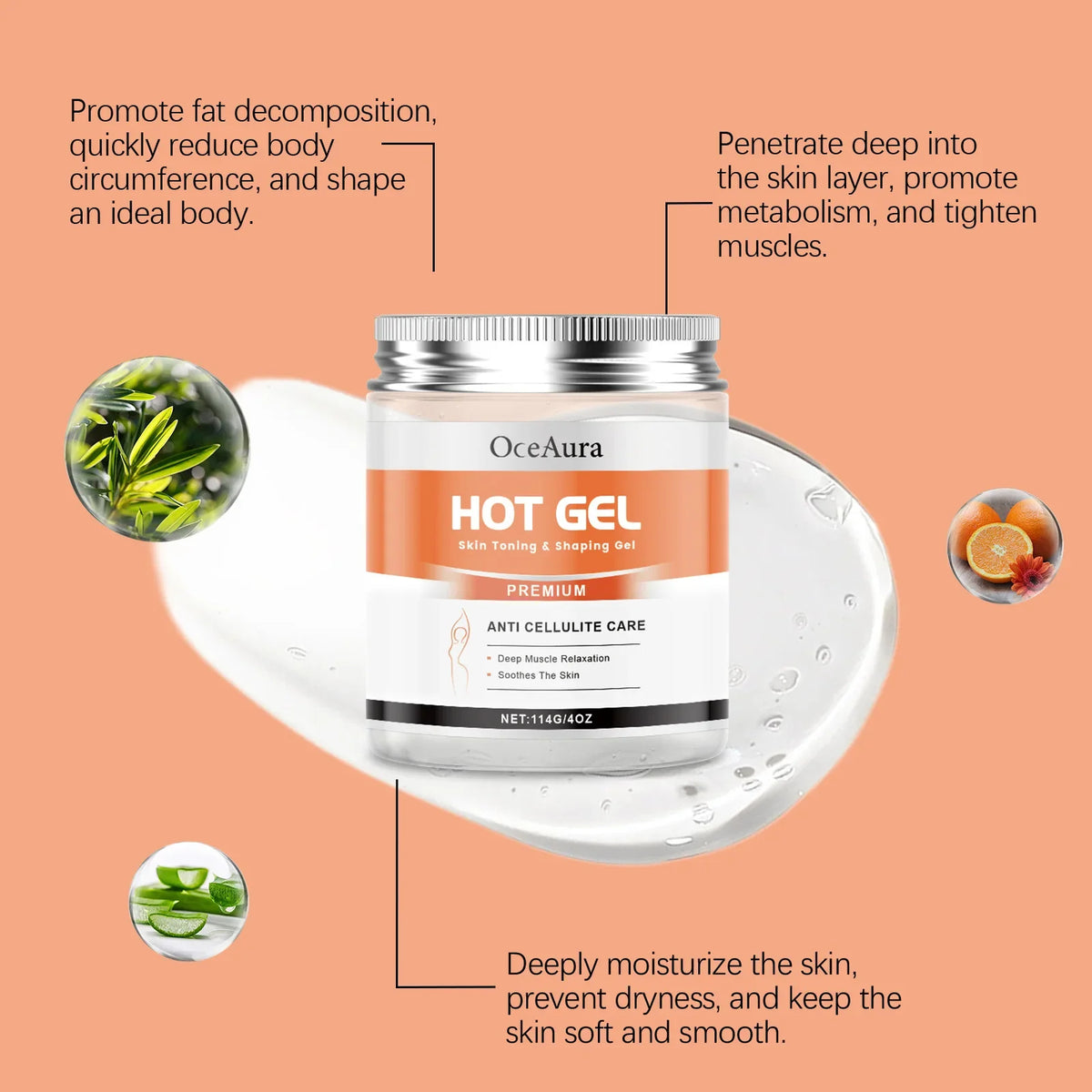 Hot Body Slimming Cream Anti Cellulite Fat Burner Tightens Belly Anti Sagging Sweating Enhancer Abdominal Muscle Shaping Cream