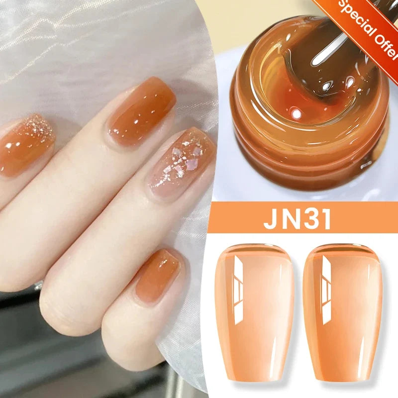 Silver carat glitter gel nail polish by Blushimmer, showcasing sparkling, reflective ultra-shine UV gel for nail art and soak-off manicures.
