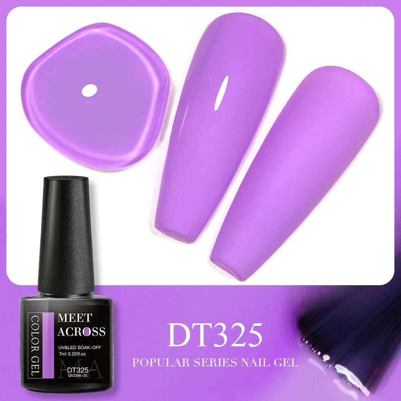 Blushimmer MEET ACROSS 5ml pink dried flower gel nail polish with natural flower design, UV and LED soak-off nail art varnish.