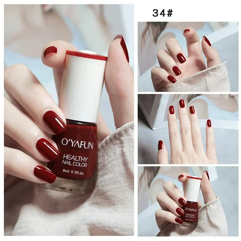 Blushimmer 8ml matte waterproof nail polish with glitter sequins, quick-dry, tearable, no lamp needed, suitable for nail art.