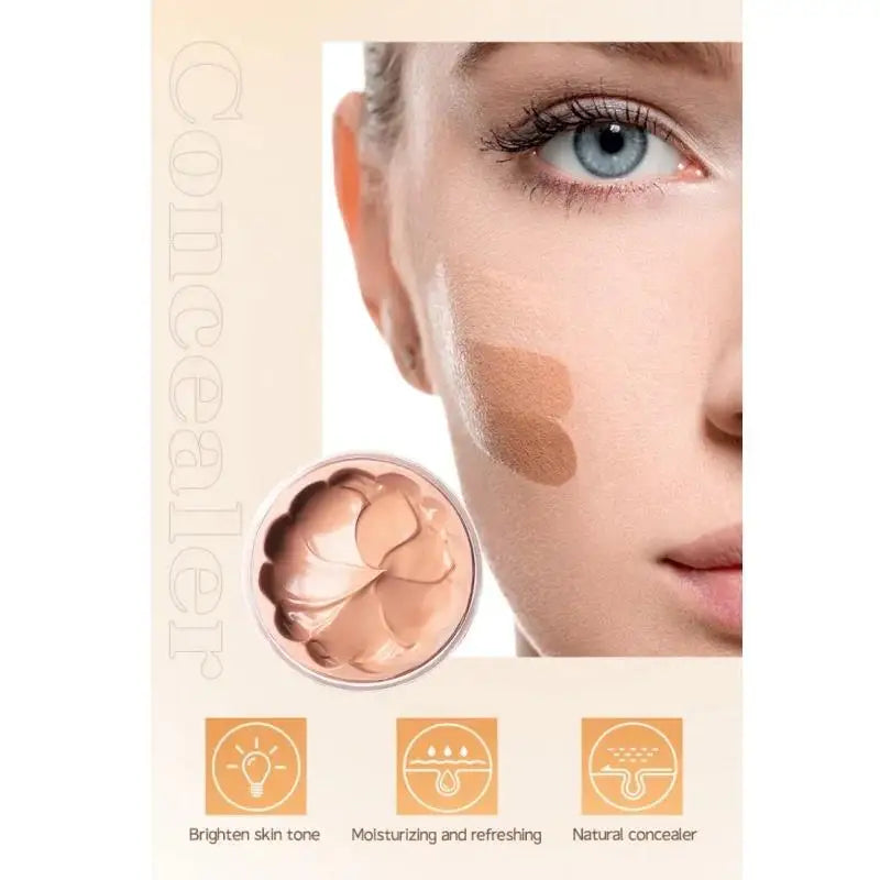 Blushimmer waterproof full coverage liquid concealer foundation for dark circles, acne, and natural matte makeup base.