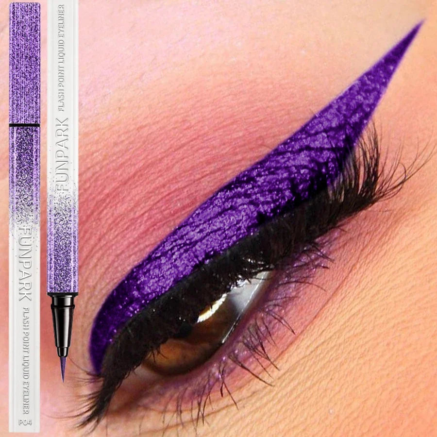 Purple liquid eyeliner by Blushimmer, waterproof matte eye pen with quick-dry formula and precise tip for defined eye looks.