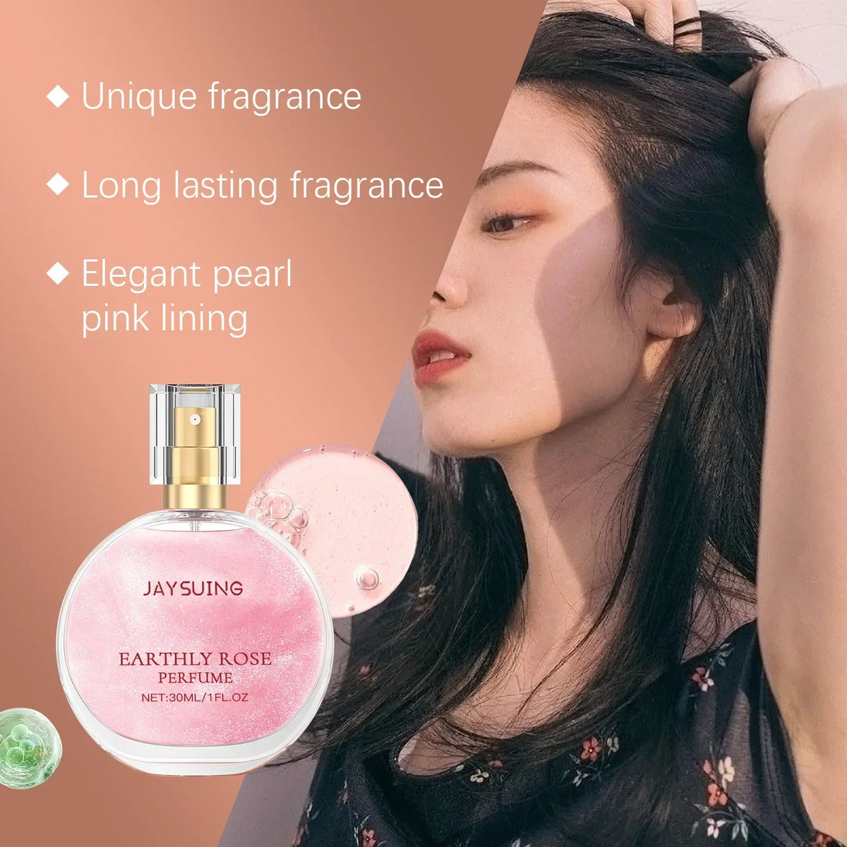 Blushimmer women's long-lasting rose floral perfume spray with fresh scent, moisturizing body deodorant and pheromone-enhanced fragrance.