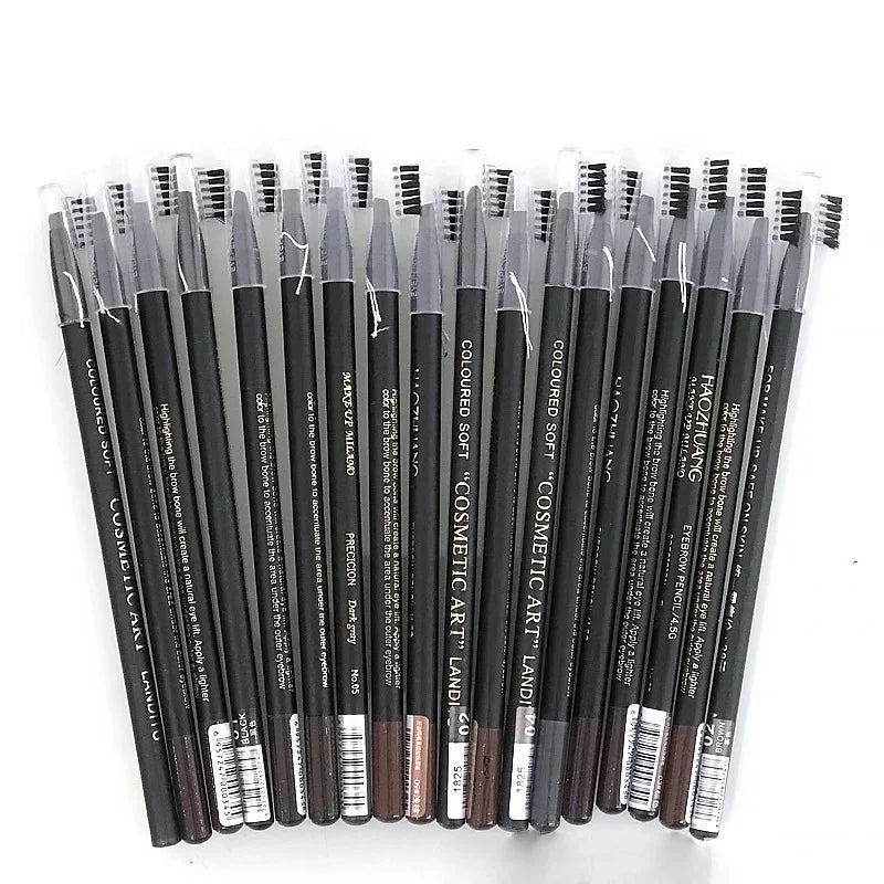 Blushimmer HAOZHUANG waterproof long-lasting eyebrow pencil with soft brush for precise eyebrow makeup and tattooing.