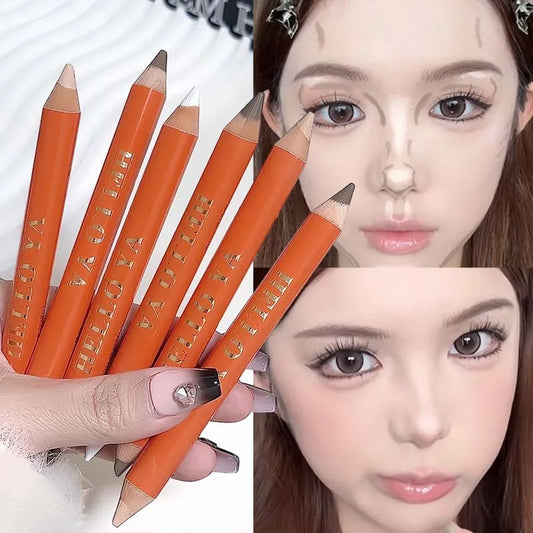 Double-ended Contouring Shading Pen Face Brighten Nose Shadow Profile Natural Three-dimensional Highlight Stick Korean Makeup