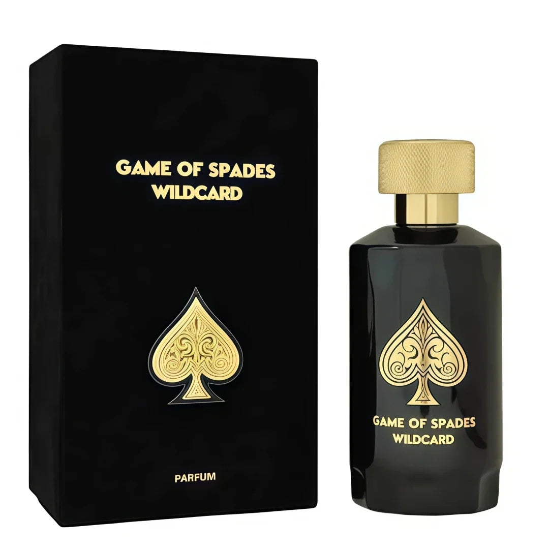 Jo Milano Paris Game of Spades Wildcard unisex eau de parfum spray in 100ml, featuring floral pheromones and lasting fragrance.