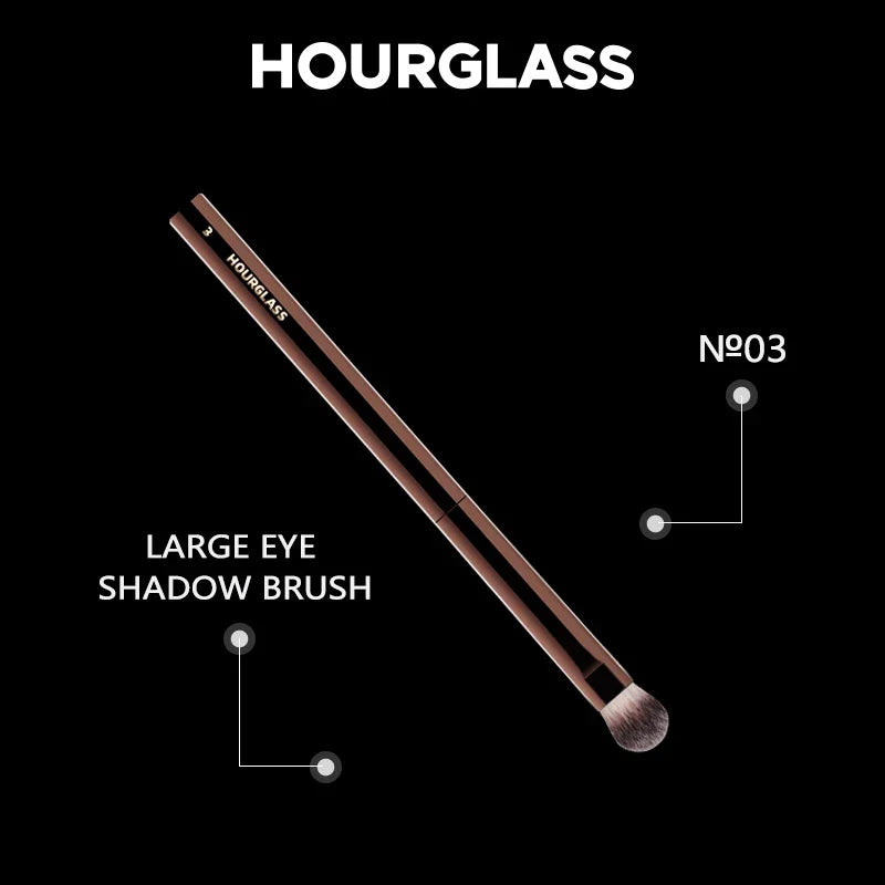 Blushimmer Hourglass Makeup Brush No.3 All Over Shadow Brush with soft, skin-friendly fiber hair for eye makeup application.