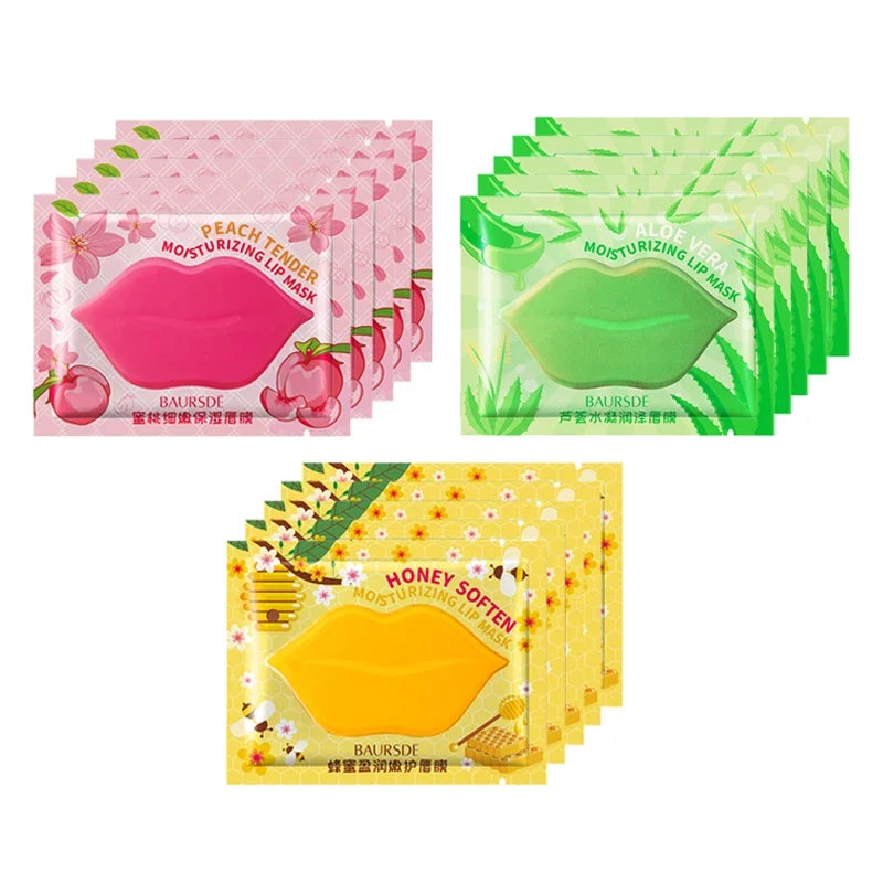 Blushimmer collagen nourishing lip mask with moisturizing fruit essence in a 5/10 pack, firming and anti-wrinkle lip skincare treatment