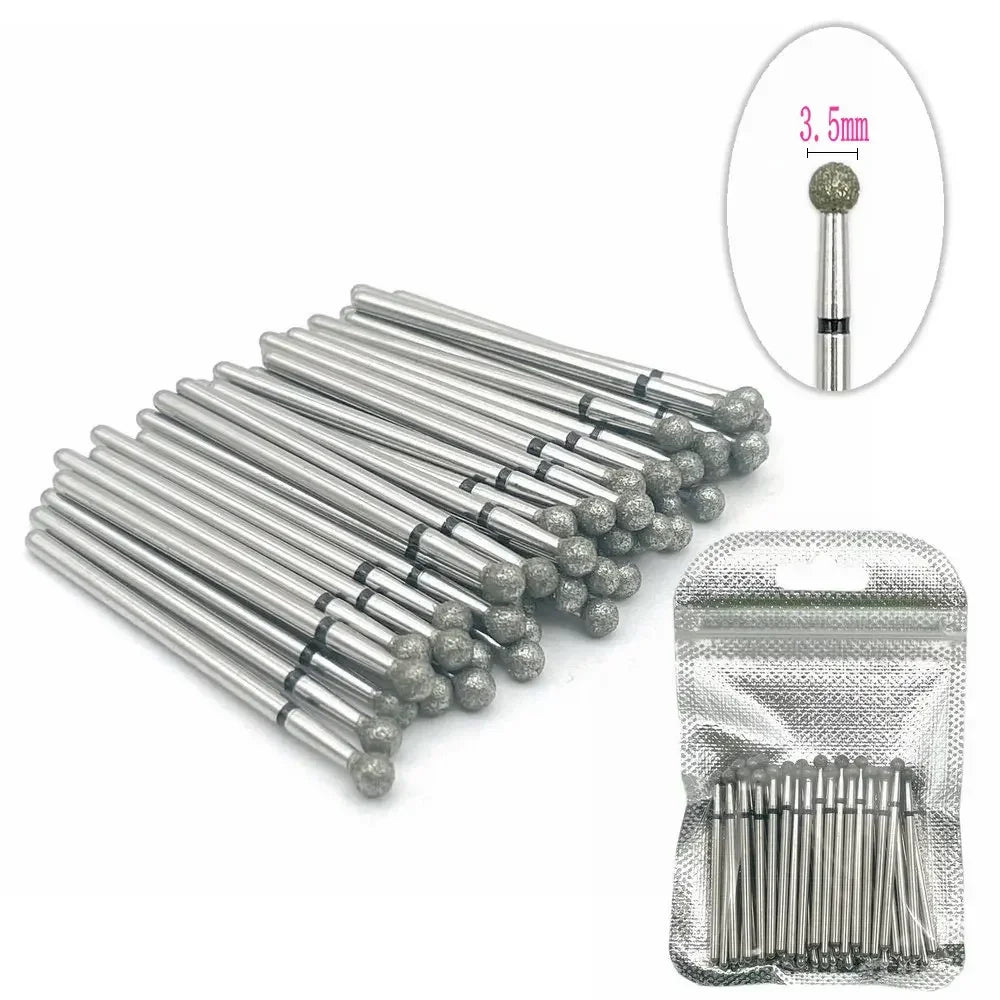 50pc Diamond Nail Drill Cuticle Clean Bit Set Milling Cutter for Manicure Electric Bits Accessories Dead Skin Remove Tool