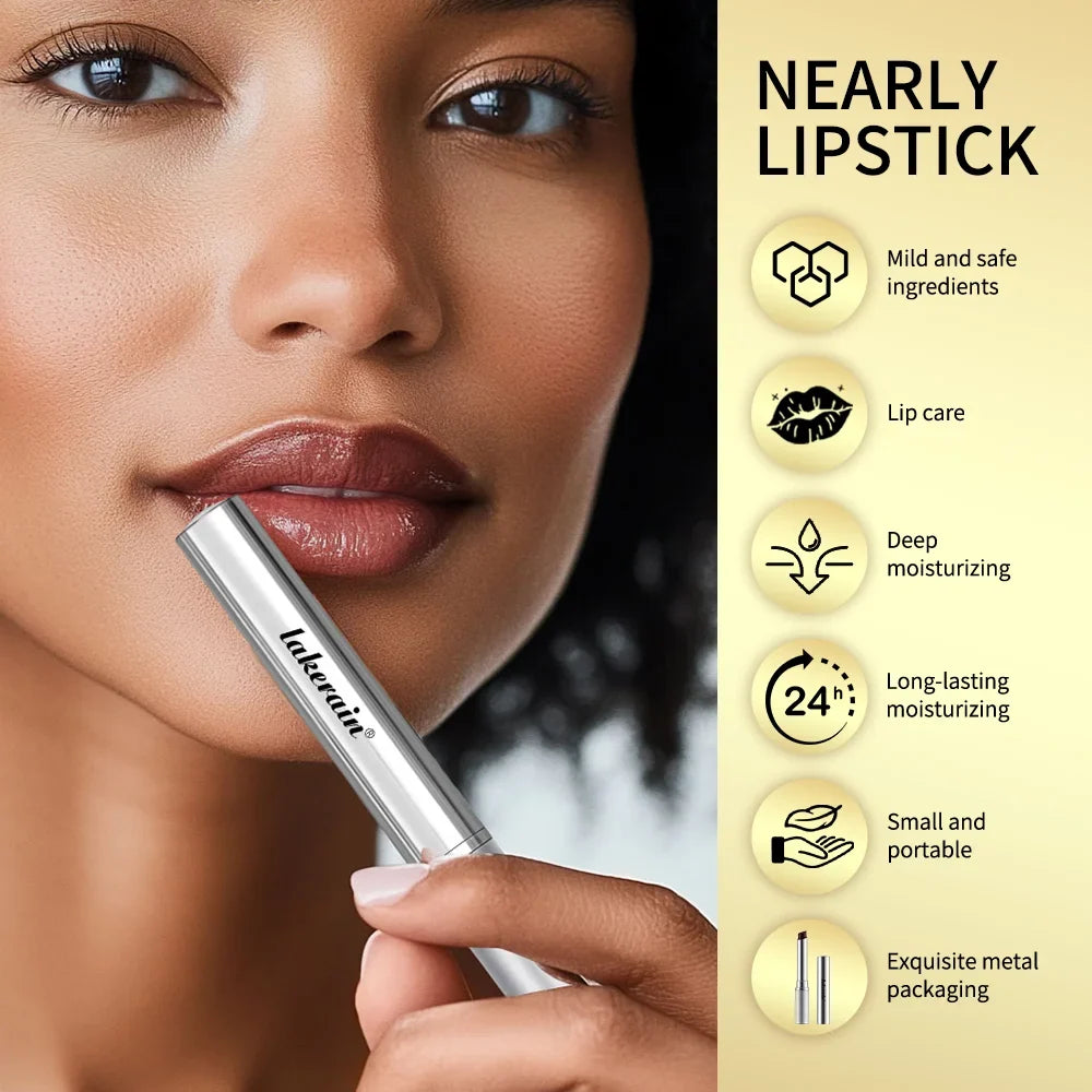 Blushimmer Lakerain Nearly Lipstick colorless lip balm with hygienic design, moisturizing, nourishing, and long-lasting for soft lips.