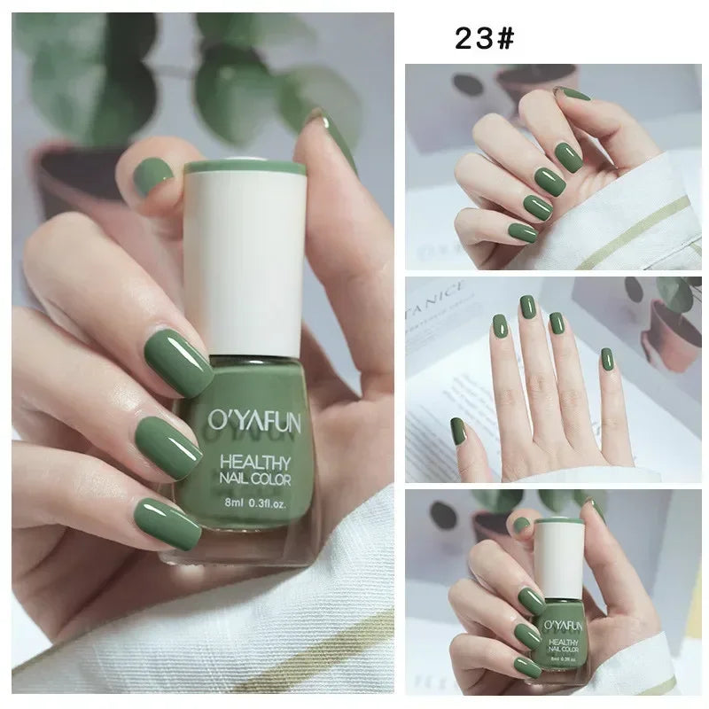 Blushimmer 8ml matte waterproof no-bake nail polish with glitter sequins, quick-dry UV varnish, suitable for nail art without a lamp.