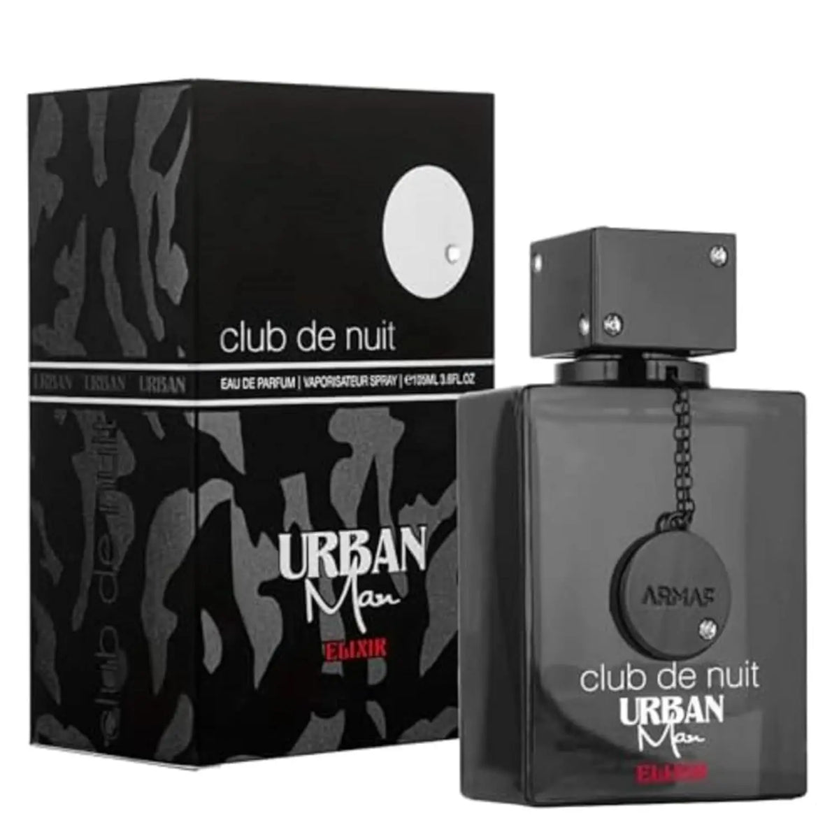 Armaf Club De Nuit Urban Man Elixir men's perfume spray in a sleek 3.6oz bottle, perfect for gifting during holidays.