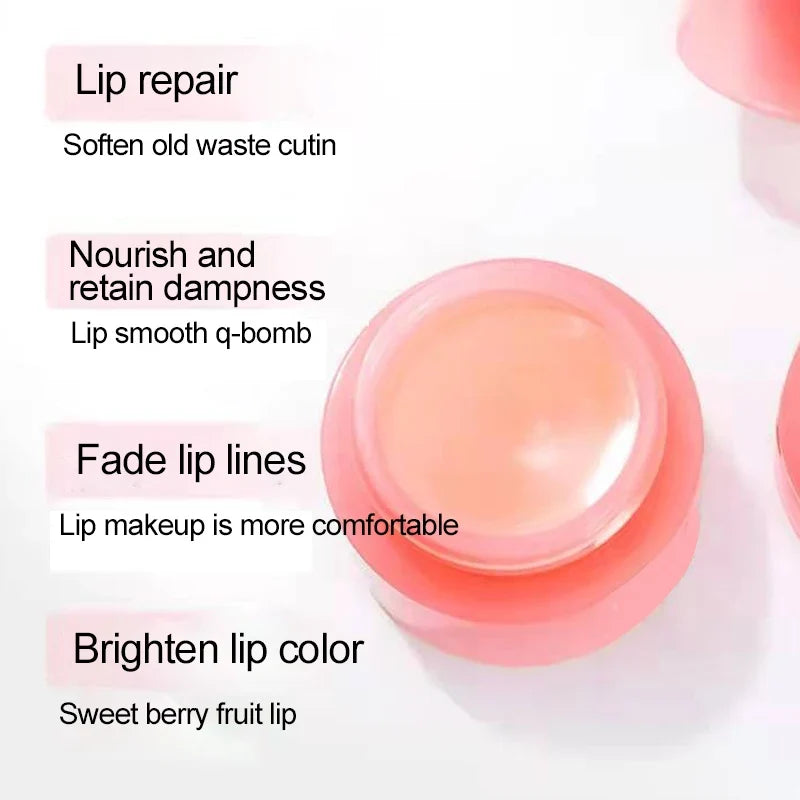 Blushimmer PTWOP Lip Sleep Mask in a jar, moisturizing and nourishing for hydrated, smooth lips, reducing lip lines and cracking.