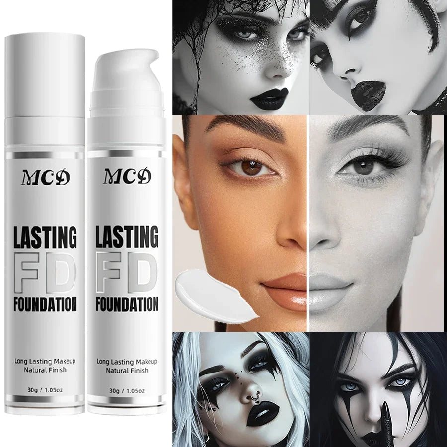 1PC Pure White Liquid Foundation for COS stage Makeup Long-lasting concealer Mixable Pure White Base Foundation Adjuster Lighte