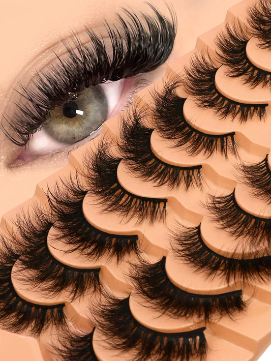 Blushimmer fluffy 3D mink cat eyelashes for a natural look, lightweight, reusable false lashes ideal for daily wear, parties, and weddings.