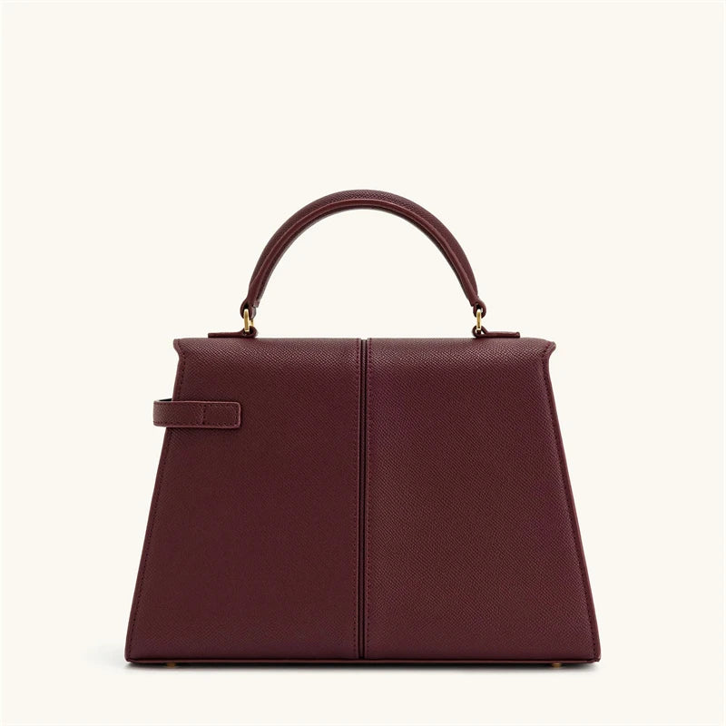 Wine red women's crossbody handbag by OBA, stylish satchel bag with sleek design and adjustable strap, perfect for casual or formal wear.
