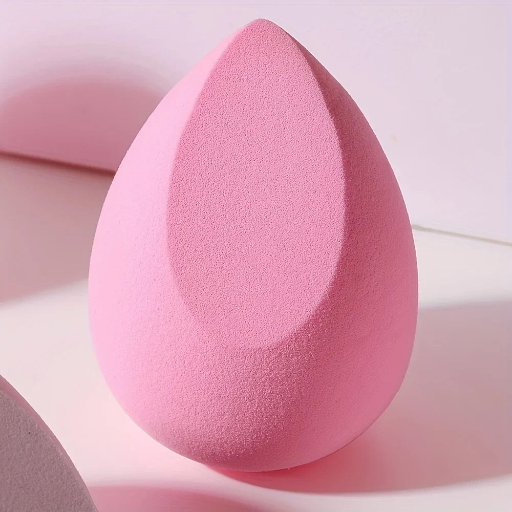 Set of 8 pink makeup sponges by Blushimmer, hydrophilic latex-free blenders for foundation, powder, and cream application.