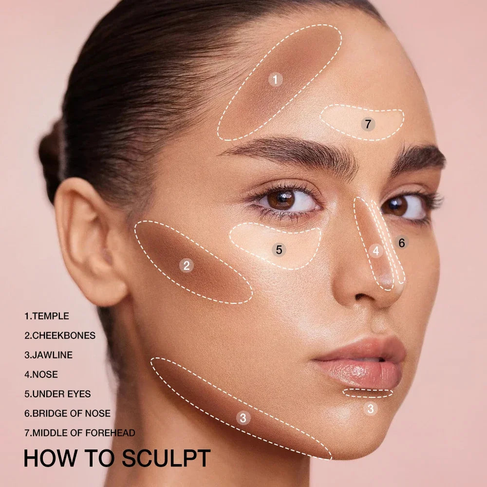 Blushimmer O.TWO.O contour stick cream for face sculpting, brightening, and bronzing with lightweight, long-wear makeup pen.
