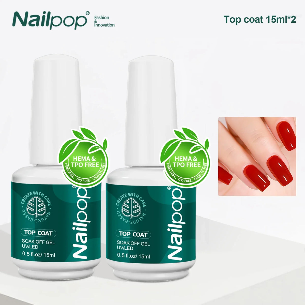 Blushimmer Nailpop Nail Dehydrator and Primer set for acrylic and UV gel nails, fast drying, acid-free, enhances bonding.