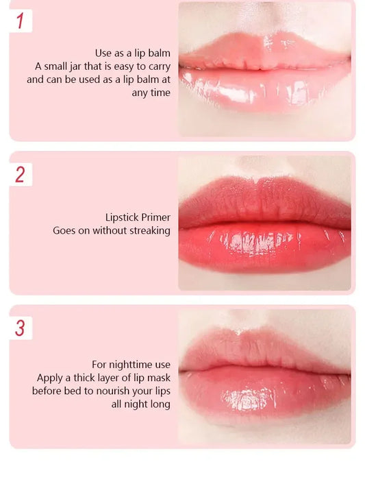 Set of 10 Blushimmer Berry Lip Sleeping Masks with nourishing, moisturizing formula to reduce lip lines and enhance skin care.
