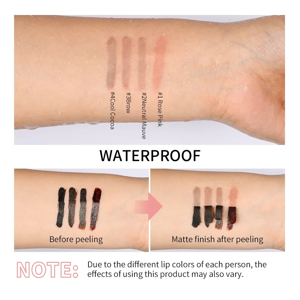 Blushimmer 4-pack highly pigmented lip liner set with matte finish, waterproof and transfer-proof, perfect for enhancing and shaping lips.