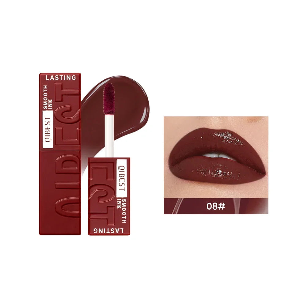 Blushimmer QIBEST 8-color watery lip gloss with waterproof, long-lasting, moisturizing liquid lipstick and mirror finish.