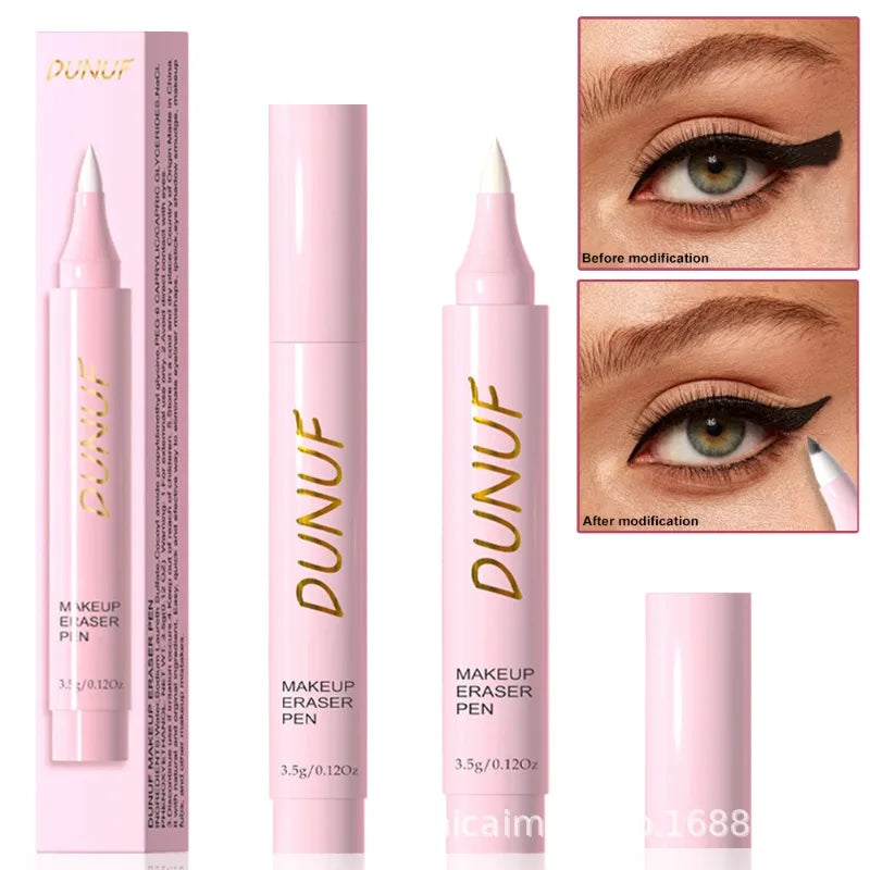 Blushimmer makeup remover pencil for eyeliner and eyeshadow correction, with cleansing tips and easy-to-use face and lip makeup removal.