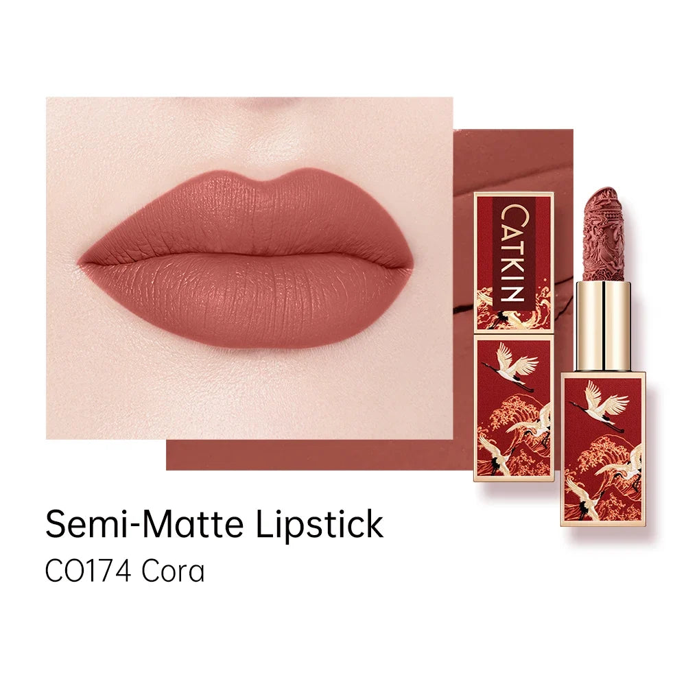 Blushimmer Catkin Makeup Velvet Matte Lipstick in a sleek 3.6g tube, showcasing smooth, creamy satin finish and hydrating long-lasting formula.