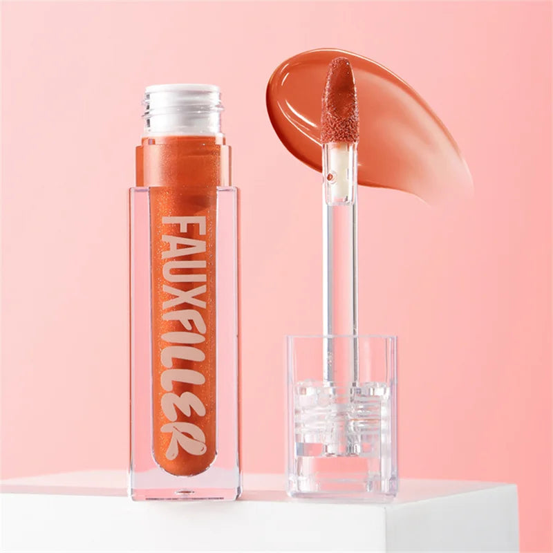 Blushimmer Huda Beauty Blush Filter Soft Glow Liquid Blush and shiny Lip Gloss in cotton candy and bubblegum shades, cosmetics set