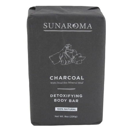 Sunaroma Soap Bar Charcoal With Bergamot Oil 8 Oz