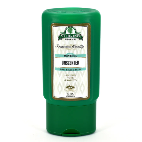 Stirling Soap Co. Menthol Unscented Post Shave Balm 4 Oz