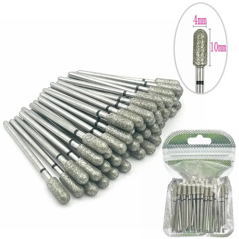 50pc Diamond Nail Drill Cuticle Clean Bit Set Milling Cutter for Manicure Electric Bits Accessories Dead Skin Remove Tool