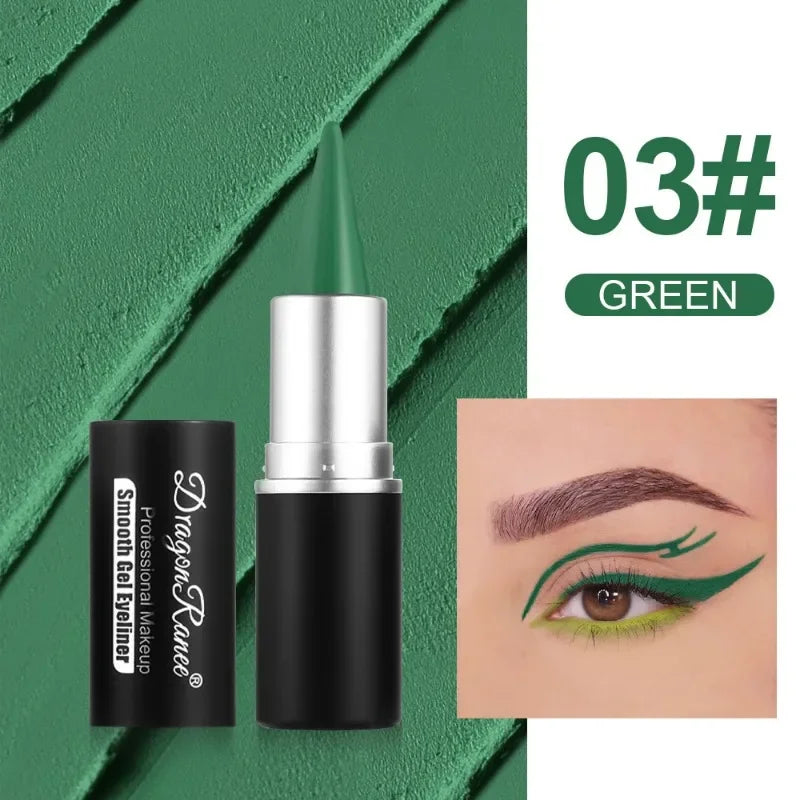Blushimmer waterproof gel eyeliner pen with 12 color options, black and blue shades, quick-drying, matte, easy-to-wear eye makeup