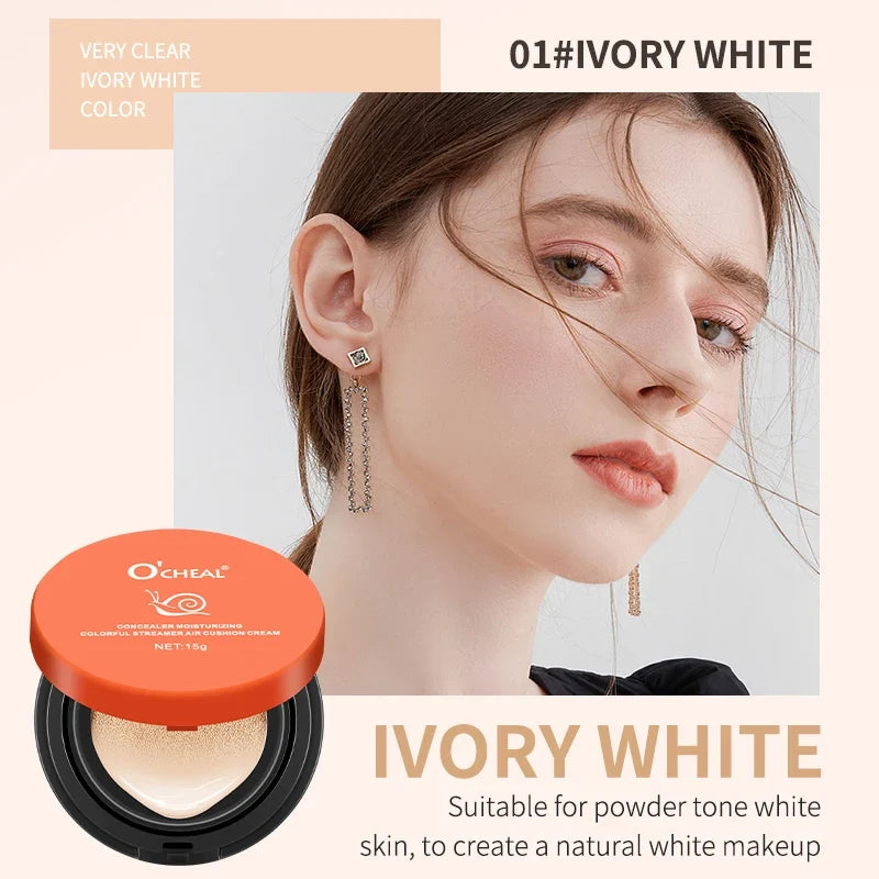 Blushimmer OCHEAL whitening BB cream foundation with air cushion for face makeup, concealer, and facial beauty.